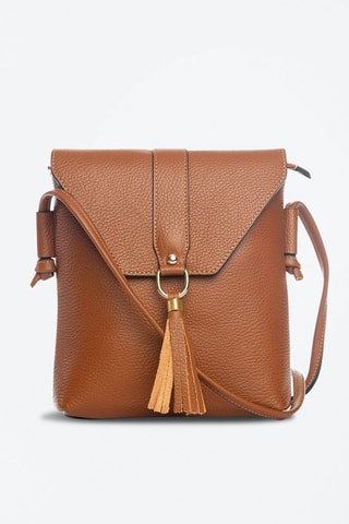 Bandolera de piel Olona - Marrón