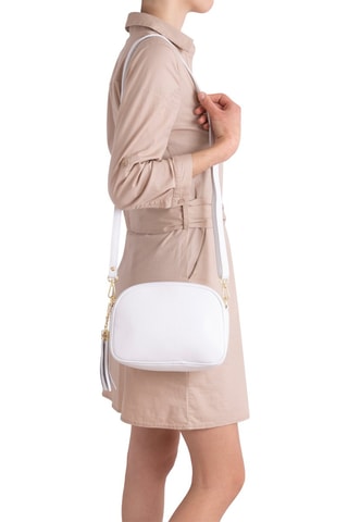 Mala a tiracolo em couro Monte Sparagio - Branco - Branco