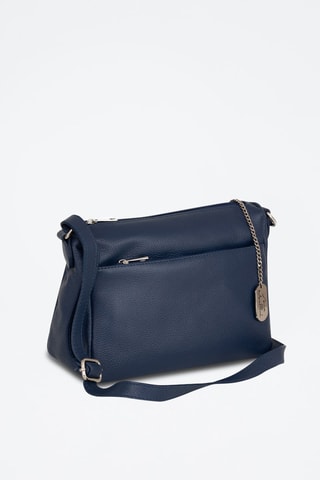 Bandolera de piel - Azul