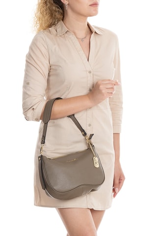 Bolso de piel Pupetta - Marrón