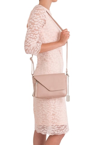 Bandolera de piel Lola - Rosa y plateado