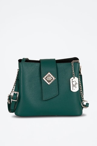 Bandolera de piel - Verde