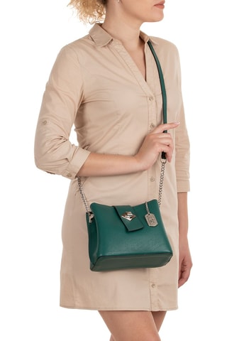 Bandolera de piel - Verde