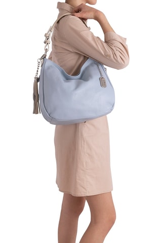 Bolso de piel Fiorella - Azul
