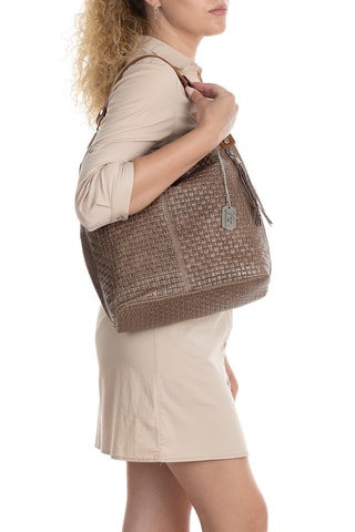 Bolso de piel Adelfina - Marrón