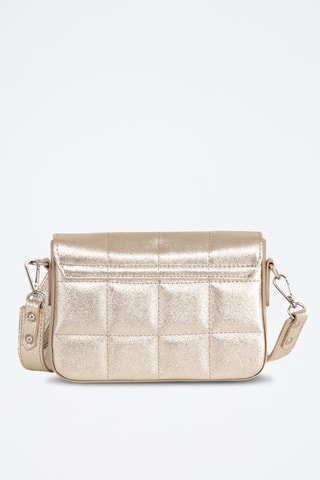 Mala a tiracolo em couro Marzia Dourado - Dourado