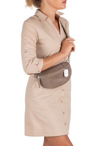 Riñonera de piel Azzurra - Marrón