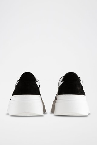 Zapatillas de piel con plataforma - Blanco