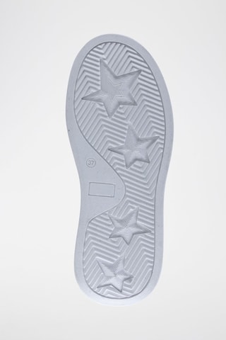 Zapatillas de piel con plataforma - Blanco