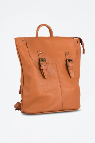 Mochila de piel Montichiari - Marrón