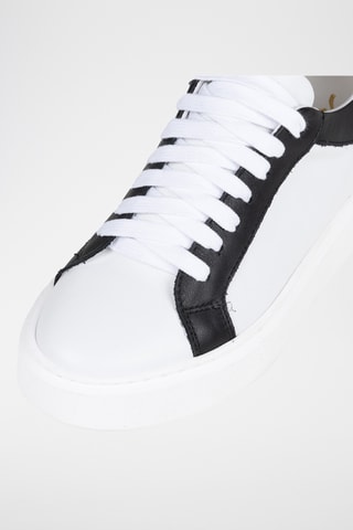 Zapatillas de piel - Blanco y negro