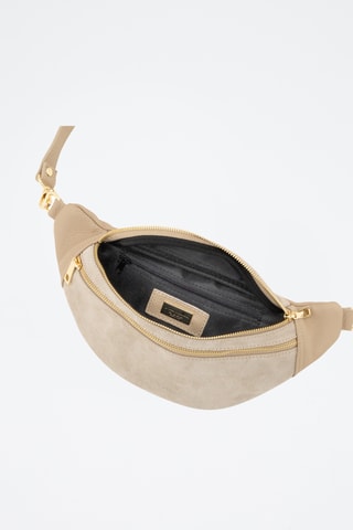 Bandolera de piel - Topo