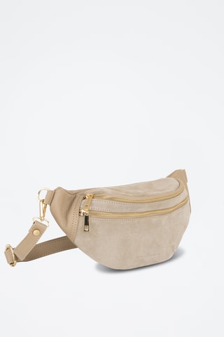 Bandolera de piel - Topo