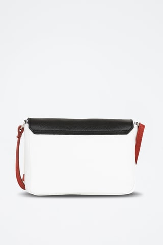 Bandolera de piel - Blanco y negro