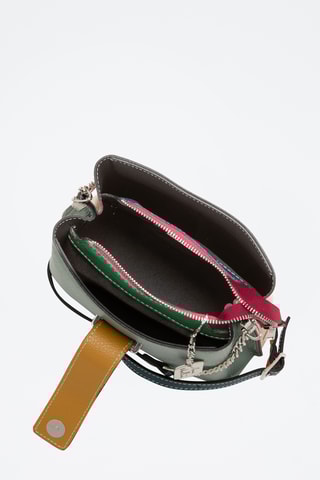 Bandolera de piel - Verde agua