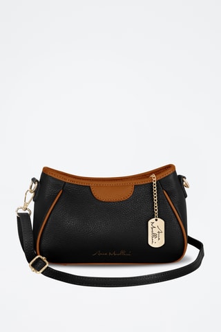 Bandolera de piel - Negro