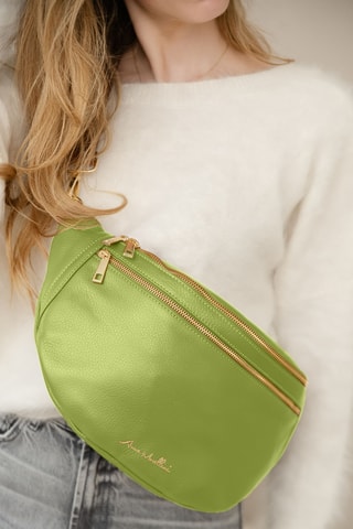 Bandolera de piel - Verde