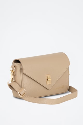 Bandolera de piel - Marrón claro