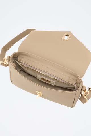 Bandolera de piel - Marrón claro