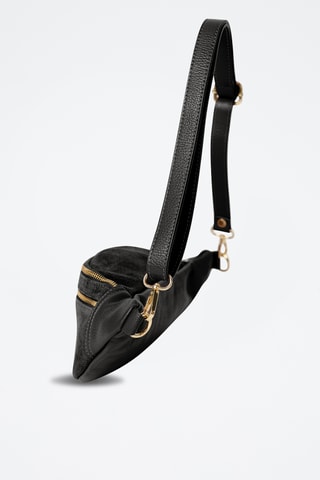 Bandolera de piel - Negro