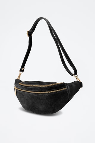 Bandolera de piel - Negro