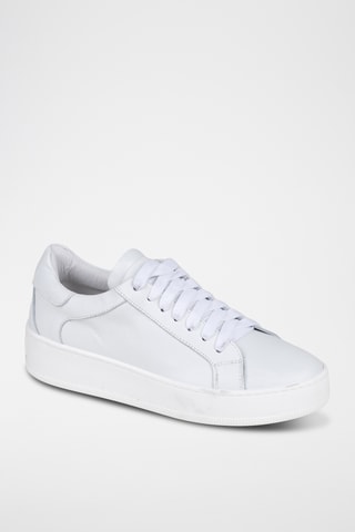 Zapatillas de piel - Blanco