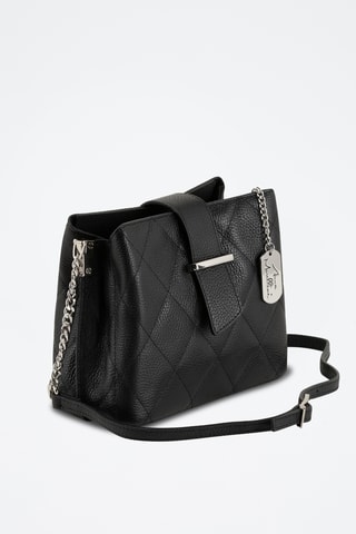 Bandolera de piel - Negro