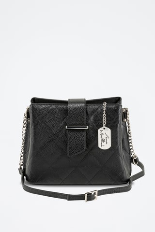 Bandolera de piel - Negro