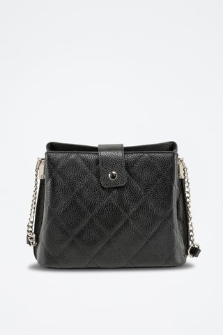 Bandolera de piel - Negro