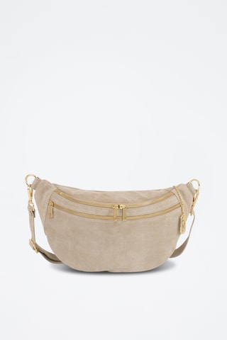 Bandolera de nobuk - Marrón claro