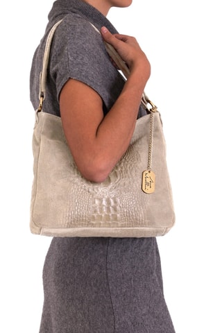 Bolso de piel - Marrón claro