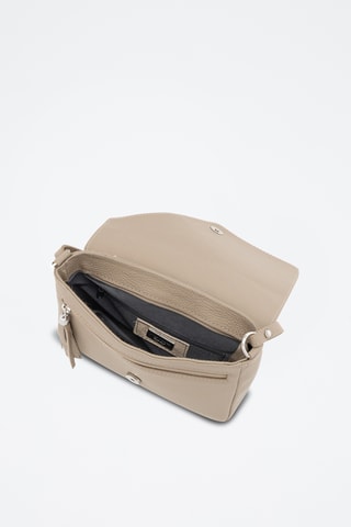 Bandolera de piel - Marrón claro