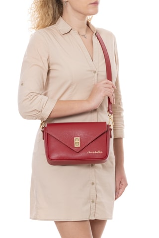 Bandolera de piel - Rojo