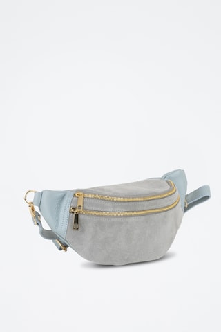 Bandolera de piel - Gris