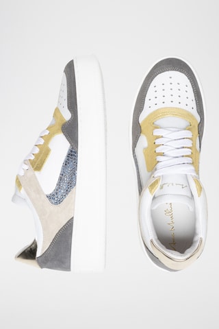 Zapatillas de piel - Negro y rosa dorado