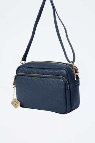 Bandolera de piel - Azul marino