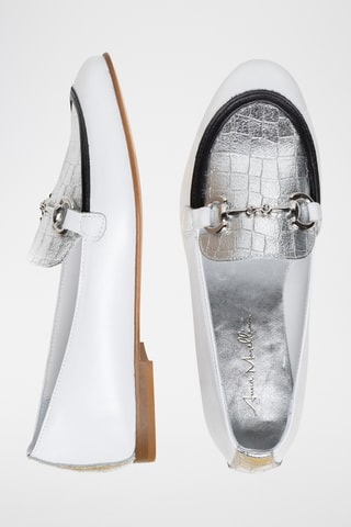 Mocasines de piel - Plateado