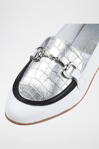 Mocasines de piel - Plateado