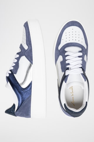 Zapatillas de piel - Azul