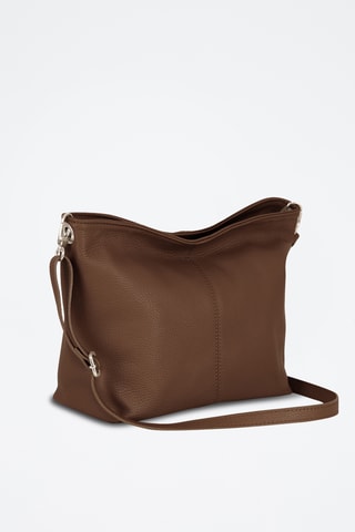 Bandolera de piel - Marrón