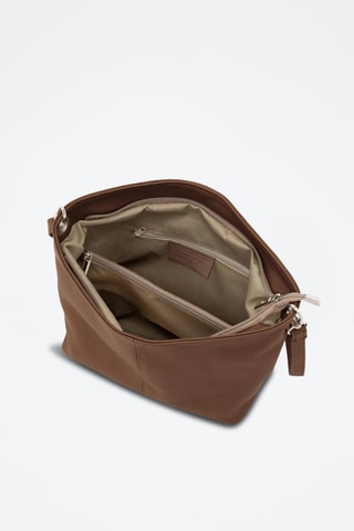 Bandolera de piel - Marrón