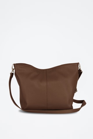 Bandolera de piel - Marrón