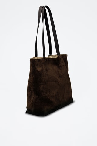 Bolso de nobuk y bolso de mano - Marrón oscuro