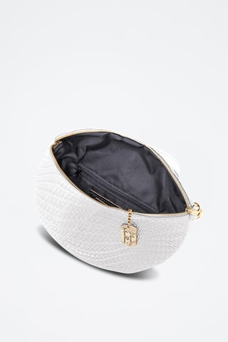 Bandolera de piel - Plateado