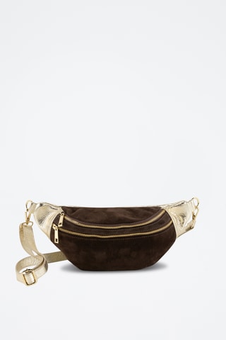 Bandolera de piel - Marrón