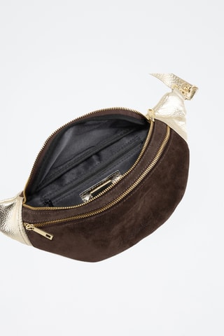 Bandolera de piel - Marrón