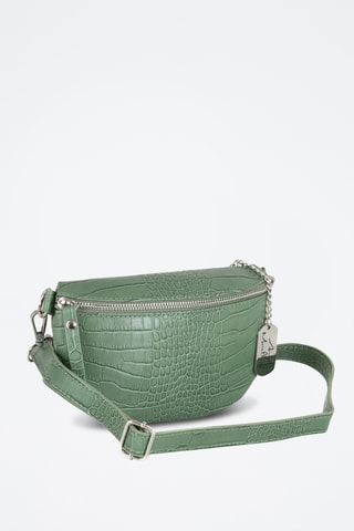 Bandolera de piel - Verde agua