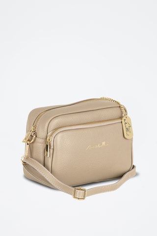 Bandolera de piel - Marrón claro