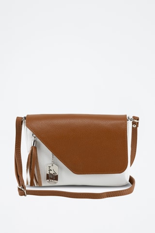 Bandolera de piel - Blanco