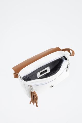 Bandolera de piel - Blanco